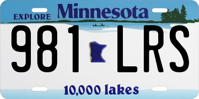 MN license plate 981LRS
