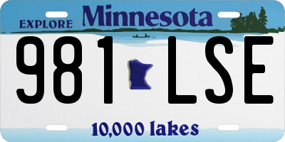 MN license plate 981LSE