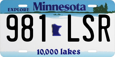 MN license plate 981LSR