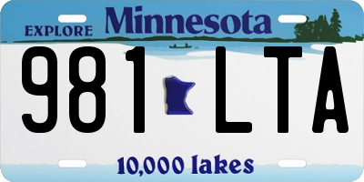 MN license plate 981LTA