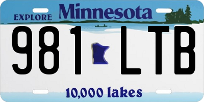 MN license plate 981LTB