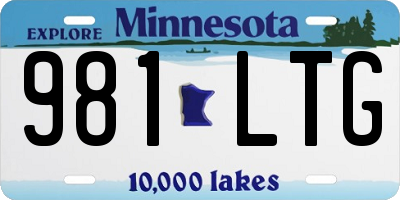 MN license plate 981LTG