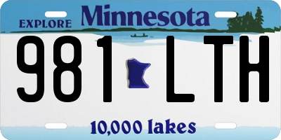 MN license plate 981LTH