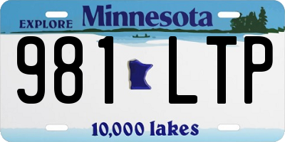 MN license plate 981LTP