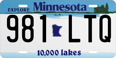MN license plate 981LTQ