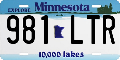 MN license plate 981LTR