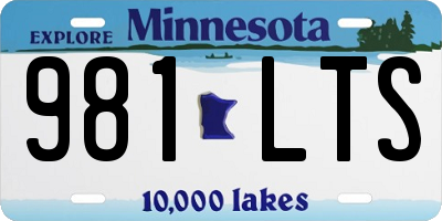 MN license plate 981LTS