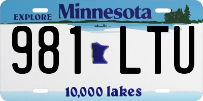 MN license plate 981LTU