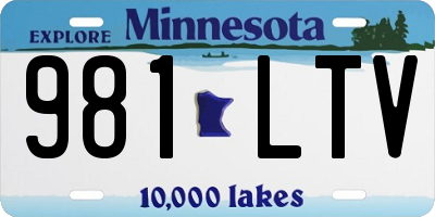MN license plate 981LTV