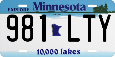MN license plate 981LTY