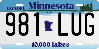MN license plate 981LUG