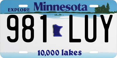 MN license plate 981LUY