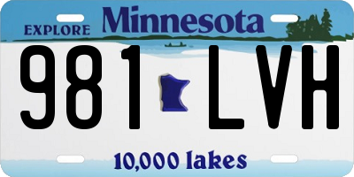 MN license plate 981LVH