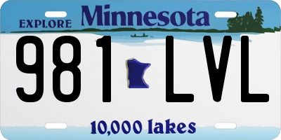 MN license plate 981LVL