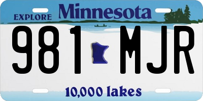 MN license plate 981MJR