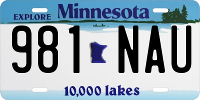 MN license plate 981NAU