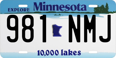 MN license plate 981NMJ