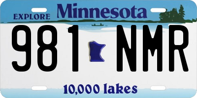 MN license plate 981NMR