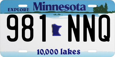 MN license plate 981NNQ