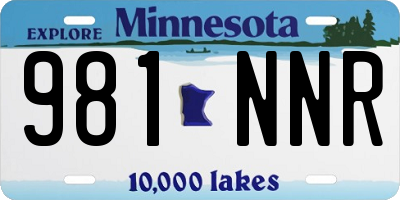 MN license plate 981NNR