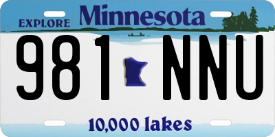 MN license plate 981NNU