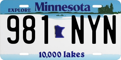 MN license plate 981NYN