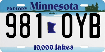 MN license plate 981OYB