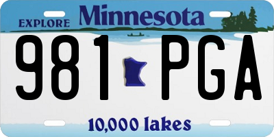 MN license plate 981PGA