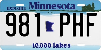 MN license plate 981PHF