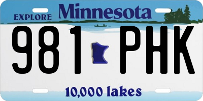 MN license plate 981PHK