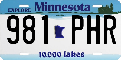 MN license plate 981PHR