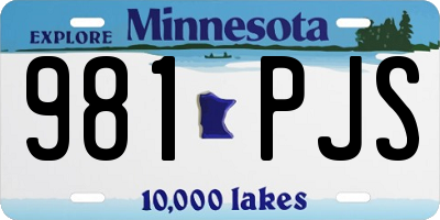 MN license plate 981PJS