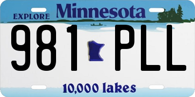 MN license plate 981PLL