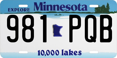 MN license plate 981PQB