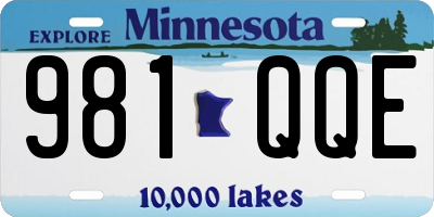 MN license plate 981QQE