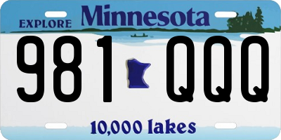 MN license plate 981QQQ