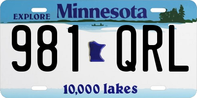 MN license plate 981QRL