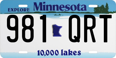 MN license plate 981QRT