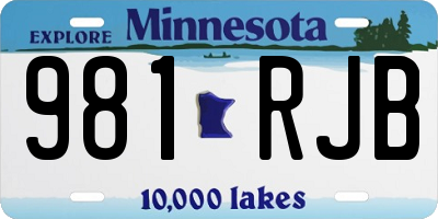 MN license plate 981RJB