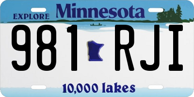 MN license plate 981RJI