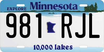 MN license plate 981RJL