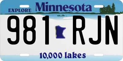 MN license plate 981RJN