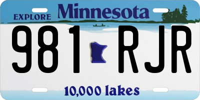 MN license plate 981RJR