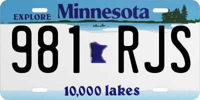 MN license plate 981RJS