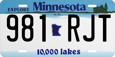 MN license plate 981RJT