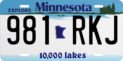 MN license plate 981RKJ