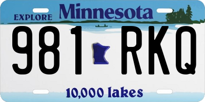 MN license plate 981RKQ
