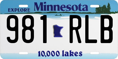 MN license plate 981RLB