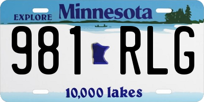 MN license plate 981RLG