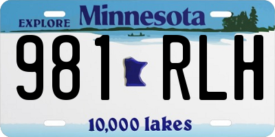 MN license plate 981RLH